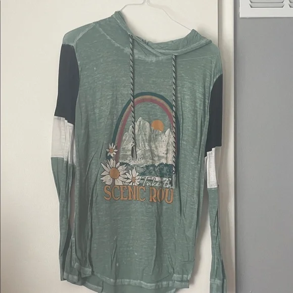 Green Scenic Route Women’s Hoodie - Picture 1 of 4